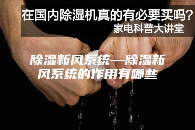 除濕新風系統(tǒng)—除濕新風系統(tǒng)的作用有哪些