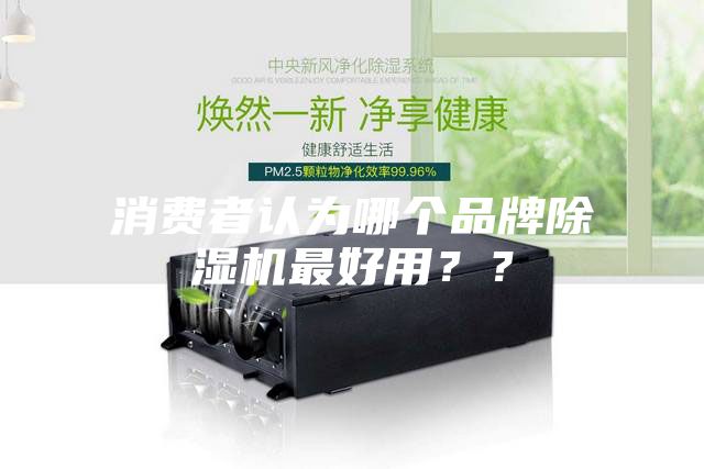 消費者認為哪個品牌除濕機最好用？？